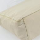 PRADA Hand Bag Nylon Ivory Silver Auth 181436-14