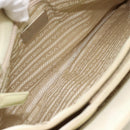 PRADA Hand Bag Nylon Ivory Silver Auth 181436-20