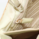 PRADA Hand Bag Nylon Ivory Silver Auth 181436-21