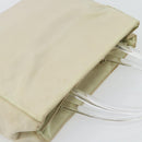 PRADA Hand Bag Nylon Ivory Silver Auth 181436-6