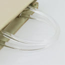 PRADA Hand Bag Nylon Ivory Silver Auth 181436-7