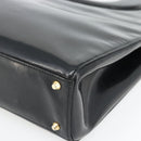 Christian Dior Hand Bag Patent leather Black Gold Auth 181437A-9