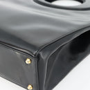 Christian Dior Hand Bag Patent leather Black Gold Auth 181437A-15