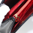 Christian Dior Hand Bag Patent leather Black Gold Auth 181437A-22