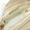 Christian Dior Canage Chain Shoulder Bag Leather Gold Auth 181440SM-19