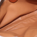 CELINE Macadam Canvas Circle Shoulder Bag PVC Leather Brown Gold Auth 181441A-17