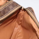 CELINE Macadam Canvas Circle Shoulder Bag PVC Leather Brown Gold Auth 181441A-18