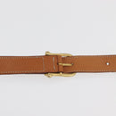 CELINE Macadam Canvas Circle Shoulder Bag PVC Leather Brown Gold Auth 181441A-8