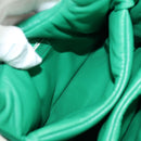 PRADA Hand Bag Leather 2way Green Silver Auth 181442SM-21