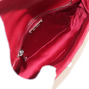 Miu Miu Chain Shoulder Bag Leather Red Silver Auth 181448SAM-11