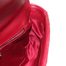 Miu Miu Chain Shoulder Bag Leather Red Silver Auth 181448SAM-20