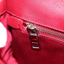 Miu Miu Chain Shoulder Bag Leather Red Silver Auth 181448SAM-22