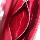 Miu Miu Chain Shoulder Bag Leather Red Silver Auth 181448SAM-23