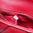 Miu Miu Chain Shoulder Bag Leather Red Silver Auth 181448SAM-12