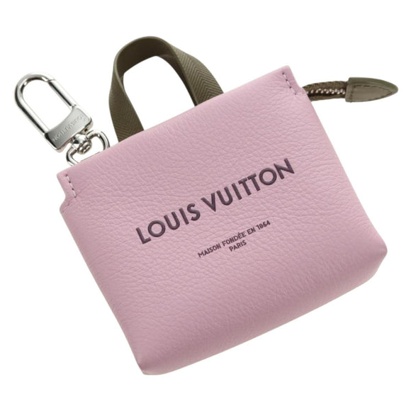 LOUIS VUITTON LV Mini Shopper Bag Charm Leather Pink M03136 LV Auth 181449SM