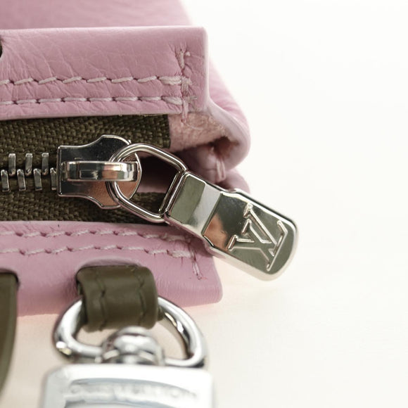 LOUIS VUITTON LV Mini Shopper Bag Charm Leather Pink M03136 LV Auth 181449SM