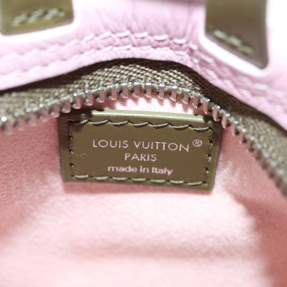 LOUIS VUITTON LV Mini Shopper Bag Charm Leather Pink M03136 LV Auth 181449SM