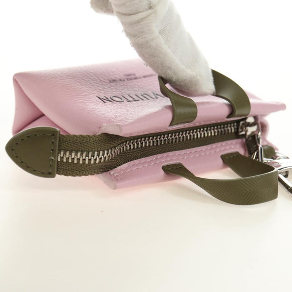 LOUIS VUITTON LV Mini Shopper Bag Charm Leather Pink M03136 LV Auth 181449SM