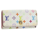 LOUIS VUITTON Monogram Multicolor Multicles 4 Key Case White M93731 Auth 181452-1