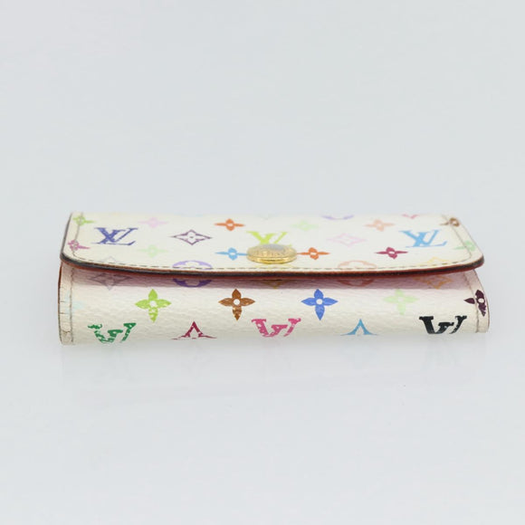 LOUIS VUITTON Monogram Multicolor Multicles 4 Key Case White M93731 Auth 181452