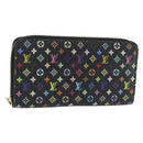 LOUIS VUITTON Monogram Multicolor Zippy Wallet Long Black M60243 LV Auth 181458V-1