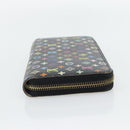 LOUIS VUITTON Monogram Multicolor Zippy Wallet Long Black M60243 LV Auth 181458V-4