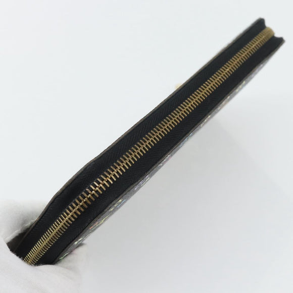 LOUIS VUITTON Monogram Multicolor Zippy Wallet Long Black M60243 LV Auth 181458V