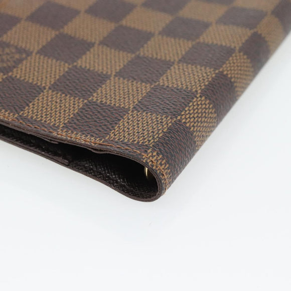 LOUIS VUITTON Damier Ebene Agenda PM Day Planner Cover R20700 LV Auth 181460