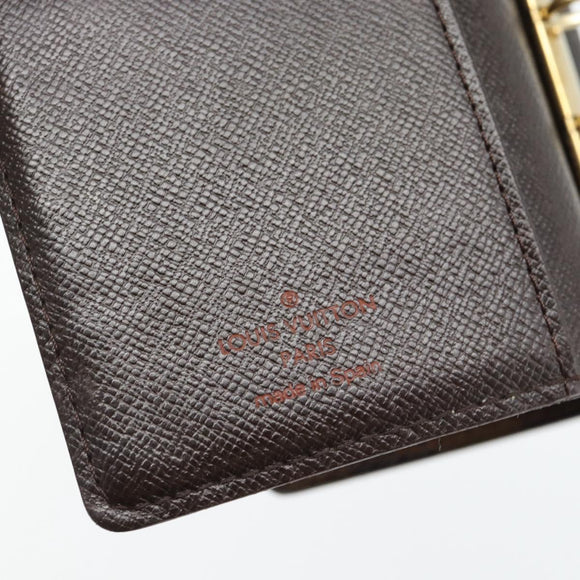 LOUIS VUITTON Damier Ebene Agenda PM Day Planner Cover R20700 LV Auth 181460