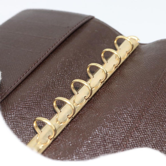 LOUIS VUITTON Damier Ebene Agenda PM Day Planner Cover R20700 LV Auth 181460