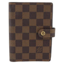 LOUIS VUITTON Damier Ebene Agenda PM Day Planner Cover R20700 LV Auth 181460-13
