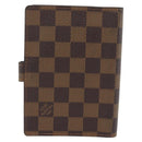 LOUIS VUITTON Damier Ebene Agenda PM Day Planner Cover R20700 LV Auth 181460-2