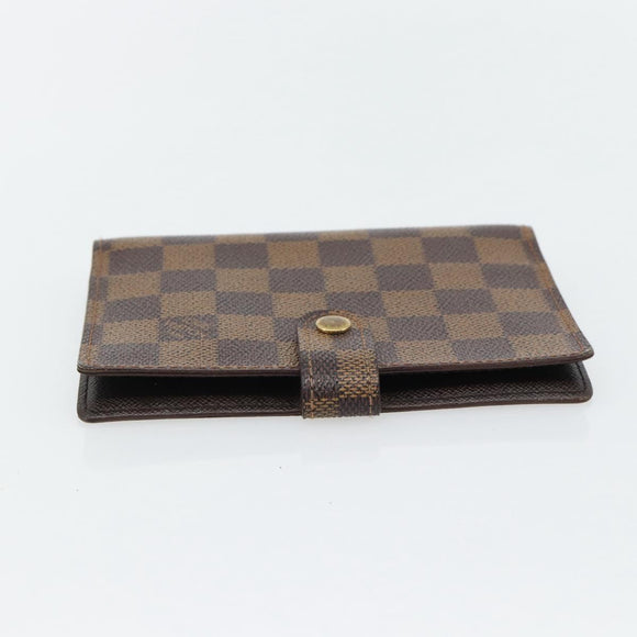 LOUIS VUITTON Damier Ebene Agenda PM Day Planner Cover R20700 LV Auth 181460