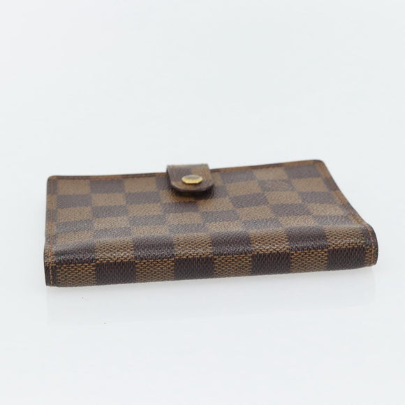 LOUIS VUITTON Damier Ebene Agenda PM Day Planner Cover R20700 LV Auth 181460