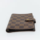 LOUIS VUITTON Damier Ebene Agenda PM Day Planner Cover R20700 LV Auth 181460-6