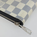 LOUIS VUITTON Damier Azur Zippy Wallet Vertical Lange Portemonnee N62632 Auth 181462A-10