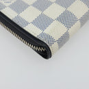 LOUIS VUITTON Damier Azur Zippy Wallet Vertical Lange Portemonnee N62632 Auth 181462A-13