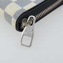 LOUIS VUITTON Damier Azur Zippy Wallet Vertical Lange Portemonnee N62632 Auth 181462A-14
