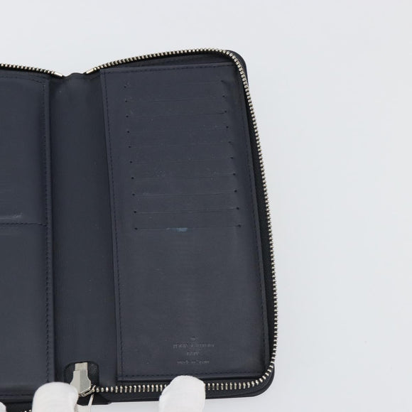 LOUIS VUITTON Damier Azur Zippy Wallet Vertical Lange Portemonnee N62632 Auth 181462A