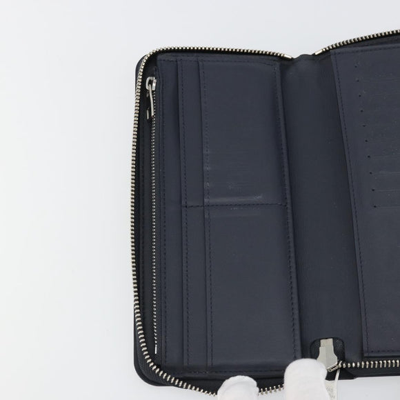 LOUIS VUITTON Damier Azur Zippy Wallet Vertical Lange Portemonnee N62632 Auth 181462A