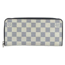 LOUIS VUITTON Damier Azur Zippy Wallet Vertical Lange Portemonnee N62632 Auth 181462A-2
