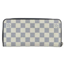 LOUIS VUITTON Damier Azur Zippy Wallet Vertical Lange Portemonnee N62632 Auth 181462A-3