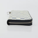 LOUIS VUITTON Damier Azur Zippy Wallet Vertical Lange Portemonnee N62632 Auth 181462A-5