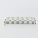 LOUIS VUITTON Damier Azur Zippy Wallet Vertical Lange Portemonnee N62632 Auth 181462A-8