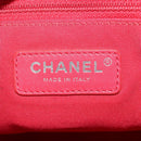 CHANEL Chain Shoulder Bag Calf Skin Red Silver CC Auth 181465M-18