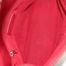 CHANEL Chain Shoulder Bag Calf Skin Red Silver CC Auth 181465M-19