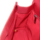 CHANEL Chain Shoulder Bag Calf Skin Red Silver CC Auth 181465M-21