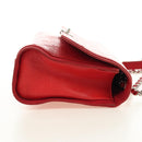 CHANEL Chain Shoulder Bag Calf Skin Red Silver CC Auth 181465M-5