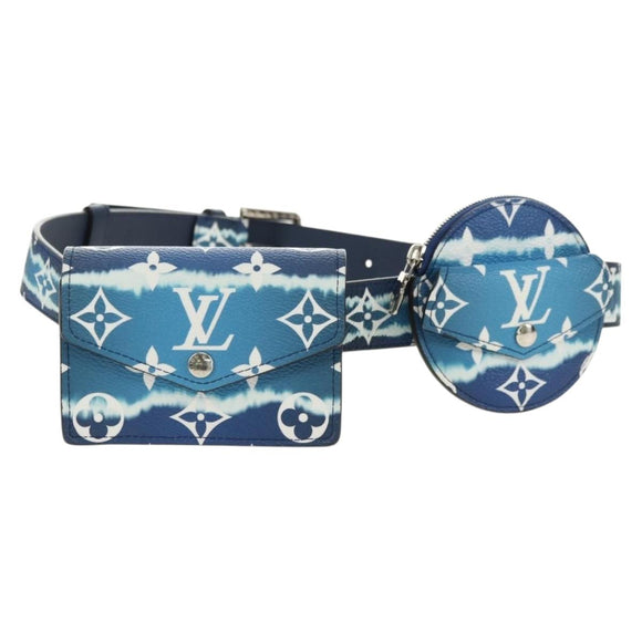 LOUIS VUITTON Monogram Escal Ceinture Riem 37,6" Blauw M0253W LV Auth 181468SM