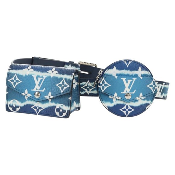 LOUIS VUITTON Monogram Escal Ceinture Riem 37,6" Blauw M0253W LV Auth 181468SM